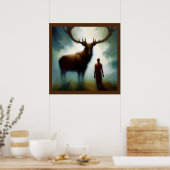 Gedistilleerde dierlijke Elk 1 Poster (Keuken)