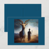 Gedistilleerde dierlijke gazelle 2 briefkaart (Voorkant / Achterkant)