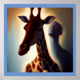 Gedistilleerde dierlijke Giraffe 1 Poster