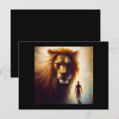 Gedistilleerde dierlijke leeuw 1 briefkaart (Voorkant / Achterkant)