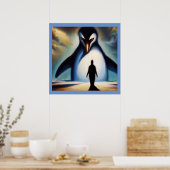 Gedistilleerde dierlijke pinguïn 1 poster (Keuken)
