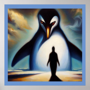 Gedistilleerde dierlijke pinguïn 1 poster
