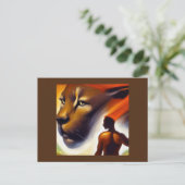 Gedistilleerde dierlijke poema 2 briefkaart (Staand voorkant)