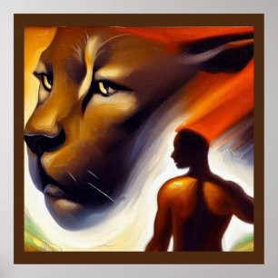 Gedistilleerde dierlijke poema 2 poster