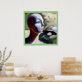 Gedistilleerde dierlijke schildpad 3 poster (Keuken)