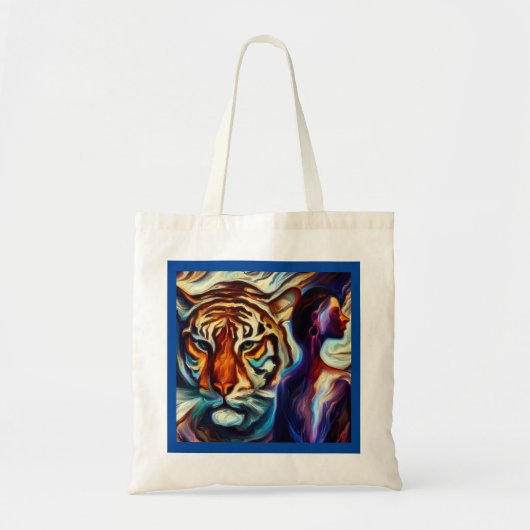 Gedistilleerde dierlijke tijger 3 tote bag (Voorkant)