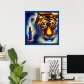 Gedistilleerde dierlijke tijger 4 poster (Thuiskantoor)