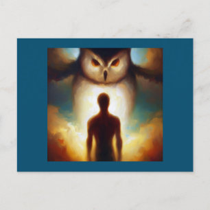 Gedistilleerde dierlijke uil 1 briefkaart