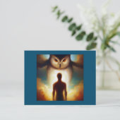 Gedistilleerde dierlijke uil 1 briefkaart (Staand voorkant)