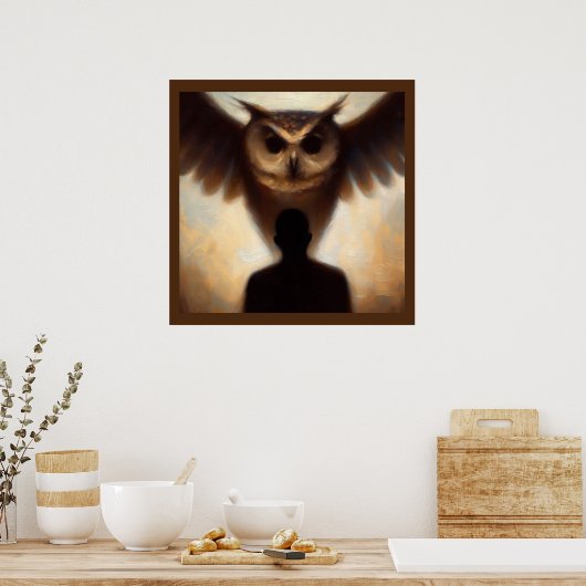 Gedistilleerde dierlijke uil 2 poster (Keuken)