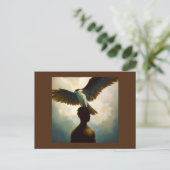 Gedistilleerde dierlijke visarend 1 briefkaart (Staand voorkant)