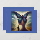 Gedistilleerde dierlijke vlinder 1 briefkaart (Voorkant / Achterkant)