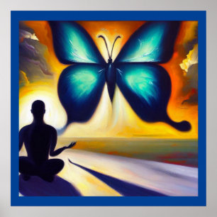 Gedistilleerde dierlijke vlinder 3 poster