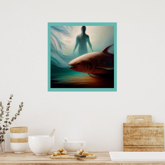 Gedistilleerde dierlijke zalm 1 poster (Keuken)