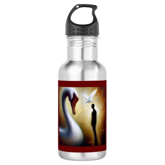 Gedistilleerde dierzwaan 1 waterfles  (Voorkant)