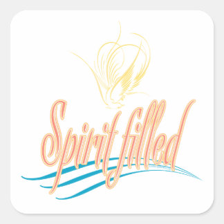Gedistilleerde drank gevuld-1 vierkante sticker