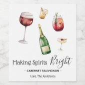 Gedistilleerde dranken maken Heldere wijn Etiket (Enkel label)