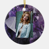 gedistilleerde kwarts die holistische paarse ameth keramisch ornament (Voorkant)