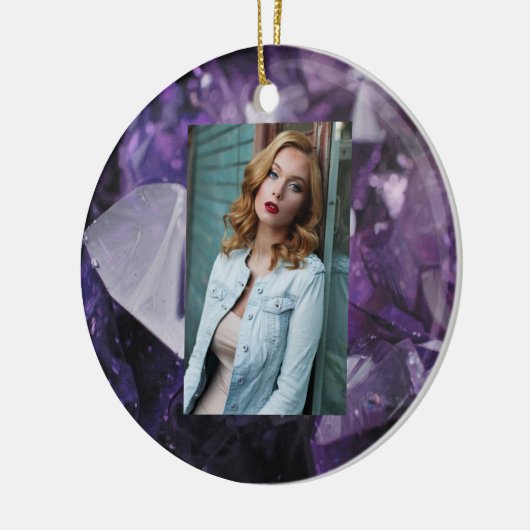 gedistilleerde kwarts die holistische paarse ameth keramisch ornament (Links)