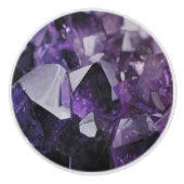 gedistilleerde kwarts die holistische paarse ameth keramische knop (Voorkant)