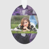 gedistilleerde kwarts die holistische paarse ameth ornament (voorkant)