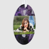 gedistilleerde kwarts die holistische paarse ameth ornament (voorkant)