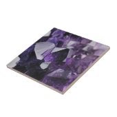 gedistilleerde kwarts die holistische paarse ameth tegeltje (Zijkant)