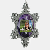 gedistilleerde kwarts die holistische paarse ameth tin sneeuwvlok ornament (Links)