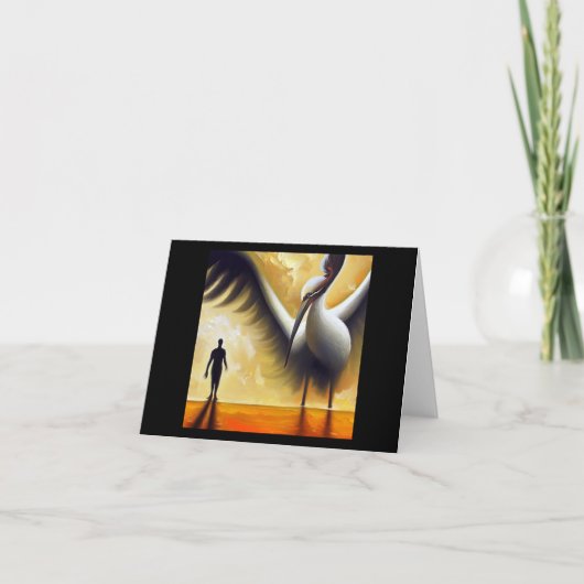 gedistilleerde ooievaar 3 kaart (Voorkant)