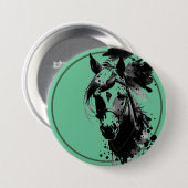 Gedistilleerde Pony 3 Aqua Ronde Button 7,6 Cm (Voorkant /achterkant)