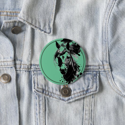 Gedistilleerde Pony 3 Aqua Ronde Button 7,6 Cm (In situ)