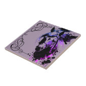 Gedistilleerde Pony 3 lavendel Tegeltje (Zijkant)