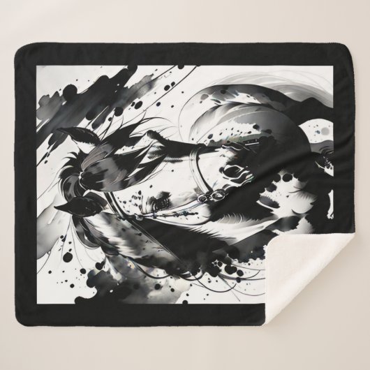 Gedistilleerde Pony 7 Sherpa Deken (Voorkant (horizontaal))