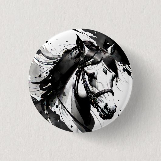 Gedistilleerde Pony 9 Ronde Button 3,2 Cm (Voorkant)