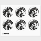 Gedistilleerde Pony 9 Ronde Sticker (Vel)