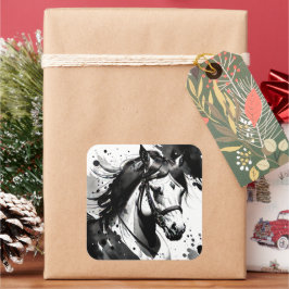 Gedistilleerde Pony 9 Vierkante Sticker