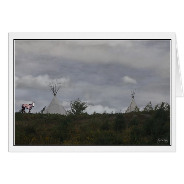 Gedistilleerde Pony met Tepees (Voorkant Horizontaal)