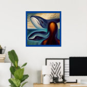 gedistilleerde walvis 3 poster (Thuiskantoor)