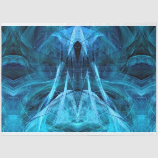 Gedistilleerde weergave 29 Blauw weefselpapier Tissuepapier (Voorkant)