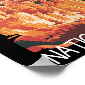 Gedistingeerd Bryce Canyon 2025 Nationaal Park Poster (Hoek)