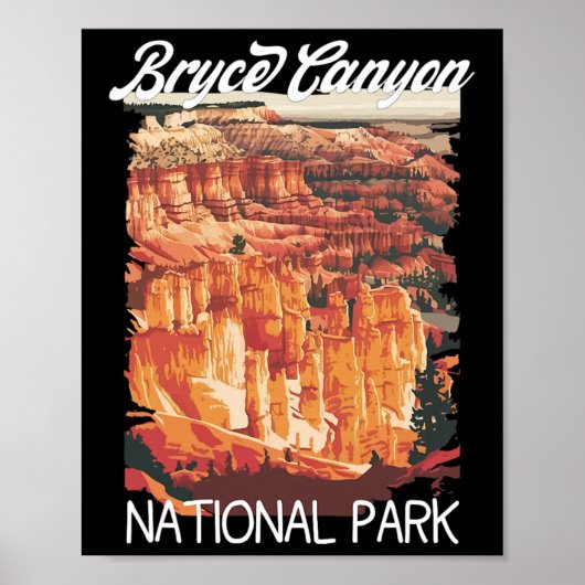 Gedistingeerd Bryce Canyon 2025 Nationaal Park Poster (Voorkant)