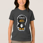 Gedistingeerd Cartoon Pinguïn 9 Tri-Blend Shirt (Voorkant)