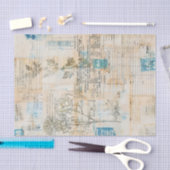Gedistingeerd Ephemera Collage met Blauwe Accenten Tissuepapier (Craft)