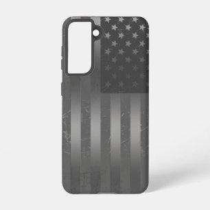 Gedistingeerd grijs Amerikaans vlag metaalachtige Samsung Galaxy Hoesje