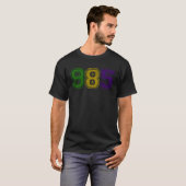 Gedistingeerd Mardi Gras Retro Fleur De Lis NOLA 9 T-shirt (Voorkant volledig)
