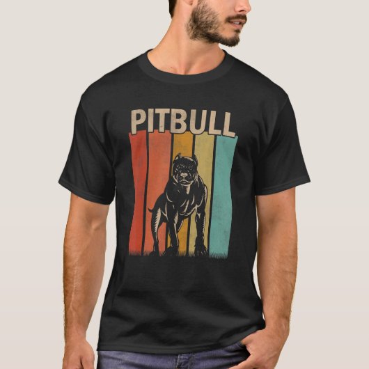 Gedistingeerd Pitbull-hond Mannen Vrouwen Kind P T-shirt (Voorkant)