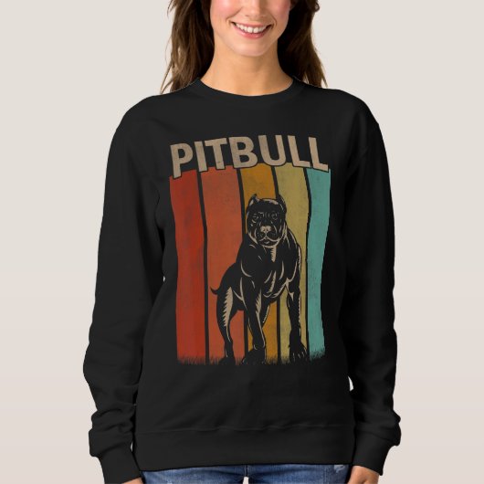 Gedistingeerd Pitbull-hond Mannen Vrouwen Kind Pit Trui (Voorkant)