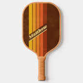 Gedistingeerd vintage strepen met naam pickleball paddle (Voorkant)