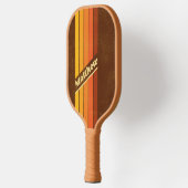 Gedistingeerd vintage strepen met naam pickleball paddle (Links)