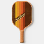 Gedistingeerd vintage strepen met naam pickleball paddle (Achterkant)